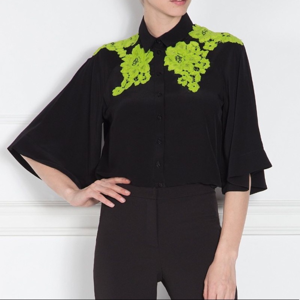 Embroidered black shirt
